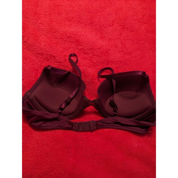 Maidenform Self Expressions Push Up Bra 36B Purple Lace Underwire Padded Demi - Picture 5 of 9